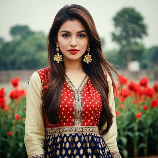 Elegant Girl in Banarasi Salwar Kameez