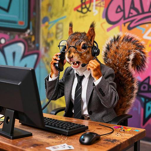 Spectacled Squirrel Calls Tech Support