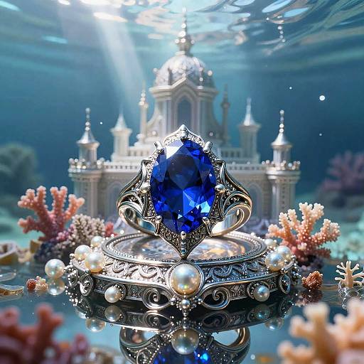 Mystical Sapphire Ring Underwater Palace
