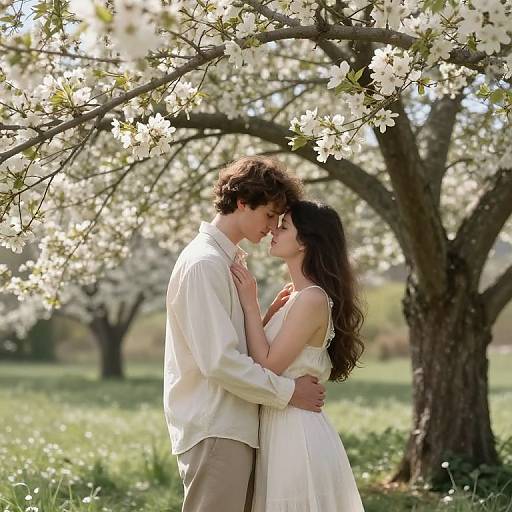 Ethereal Love and Renewal Beneath Trees