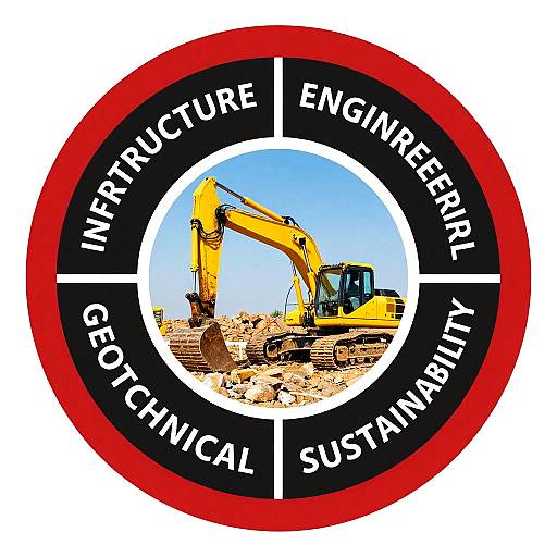 Construction Themed Circular Infographic