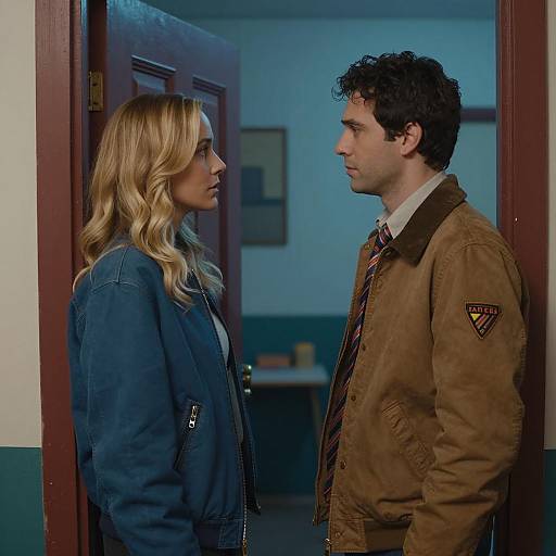 Intense Side Profile in Dim Lighting