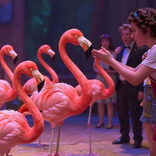 Happy Flamingo Backstage Celebration