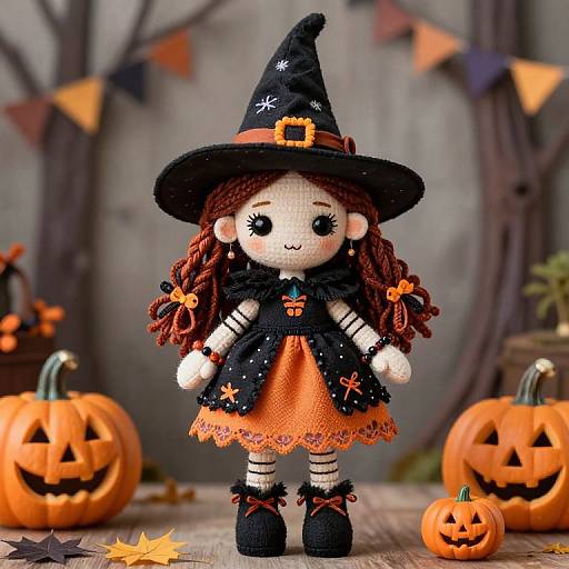 Crisanta Witch Halloween Art Doll