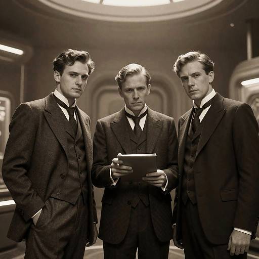 Retro-Futuristic Time Travelers Plotting