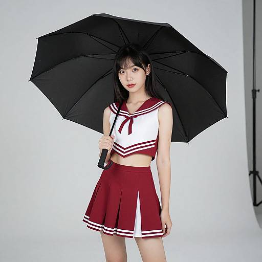 Kid Gothic Cheerleader with Umbrella
