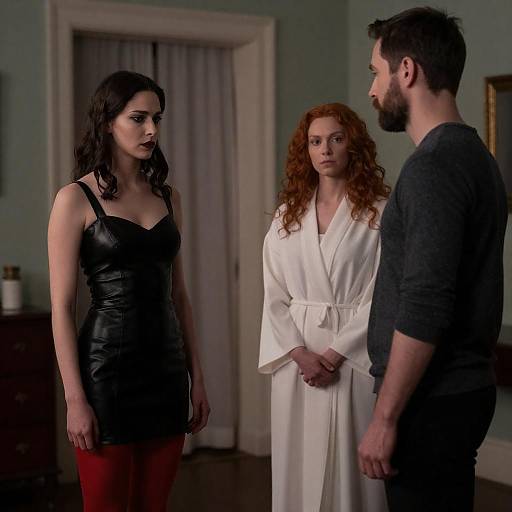 Moody Portrait of Three Individuals