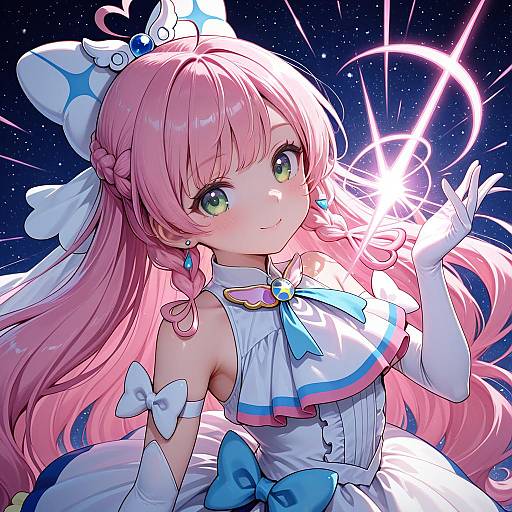 Illustration of Cure prism, hirogaru sky! precure in the style of Harunatsu akito