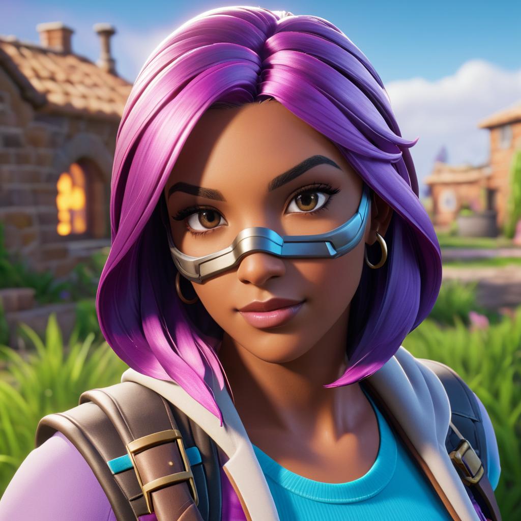 Photorealistic Portrait of Skye from Fortnite