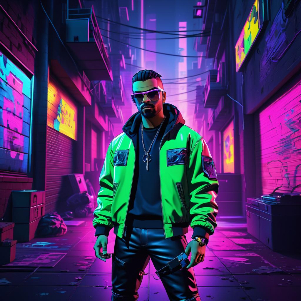 Cyberpunk Hacker in GTA V Style