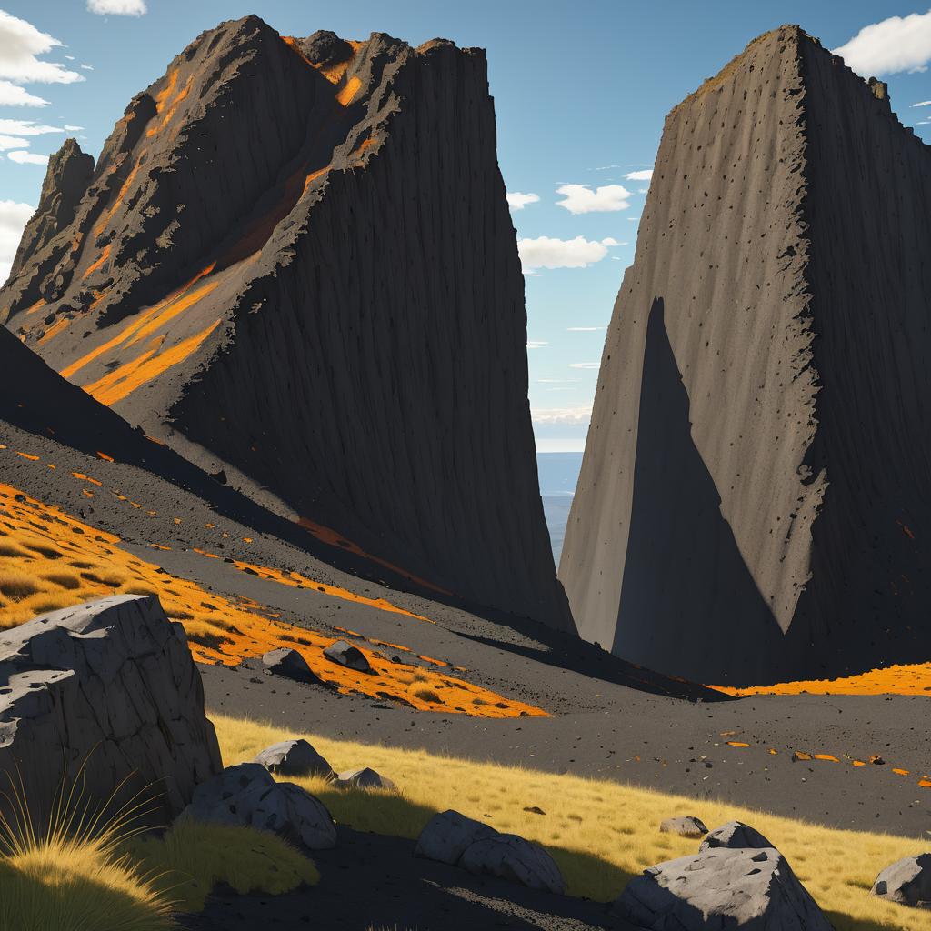 Photorealistic Volcanic Summit Landscape