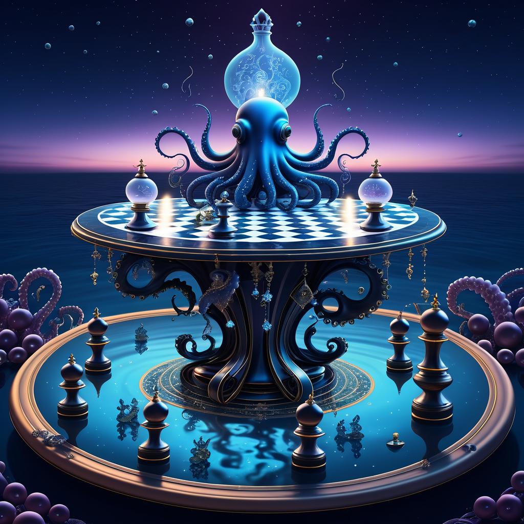 Surreal Octopus Chess in Twilight