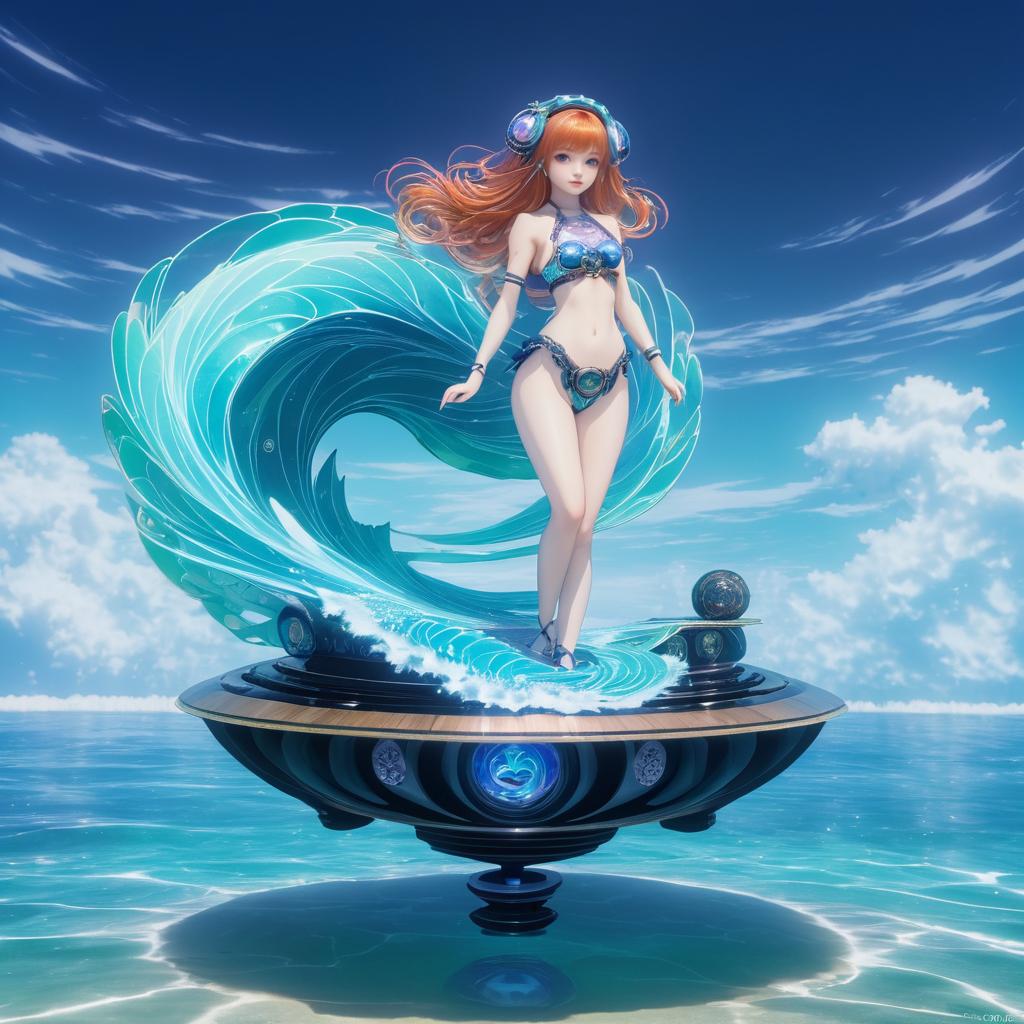 Surreal Fantasy with Mermaids and Hoverboards