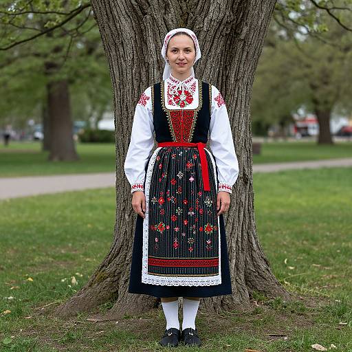 Slovak Woman in Traditional Dress