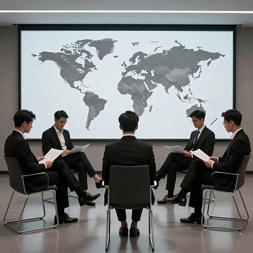 Modern Conference Room with Businessmen