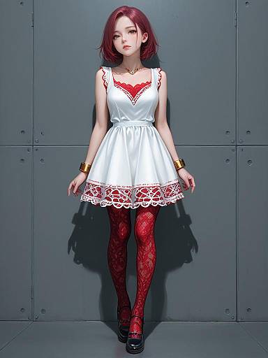 Modern Chic Woman in White Dress