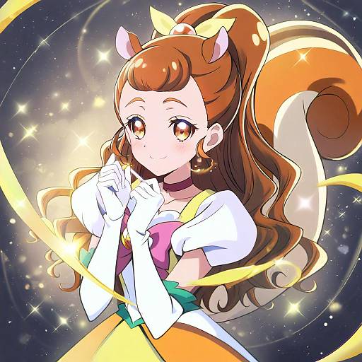 Illustration of Arisugawa himari, kirakira precure a la mode in the style of 7saki