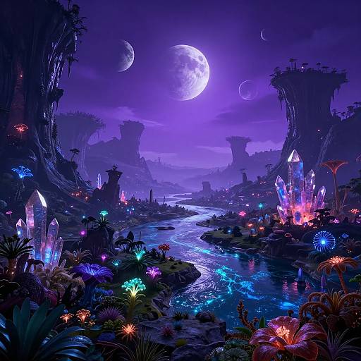 Surreal Alien Landscape Generator