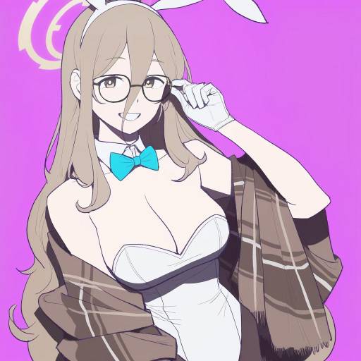 Illustration of Akane (bunny) (blue archive), blue archive in the style of Onsen tamago (hs egg)