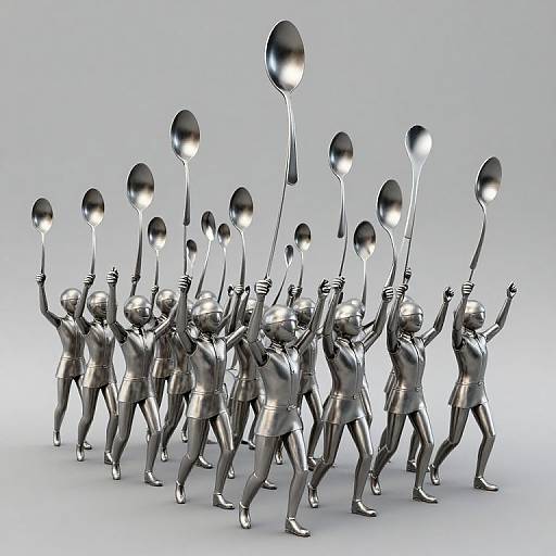 Sentient Spoons Marching in Formation