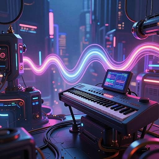 Tomita-Inspired Cyberpunk Synthscape