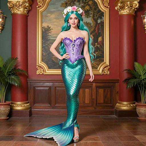 Glamorous Mermaid in Fantasy Setting