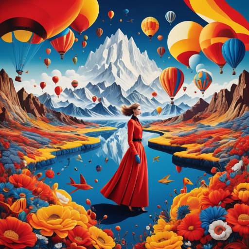 Surreal Landscape of Colorful Patterns