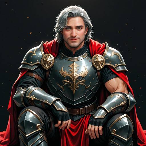 Muscular Gentleman in Red Cape Muscular Gentleman in Red Cape
