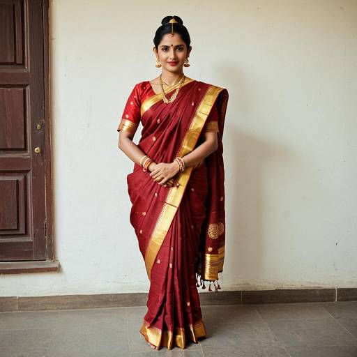Maharashtrian Woman in Traditional Sari