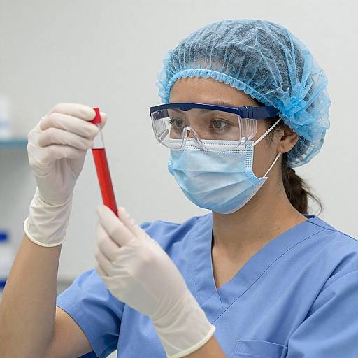 Portrait of a Female Scientist in Action