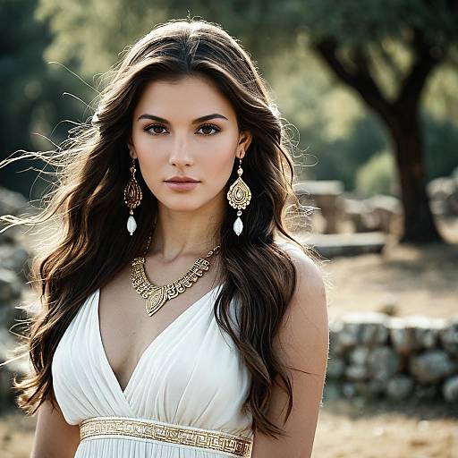 Realistic Portrait of Greek Goddess Artemis