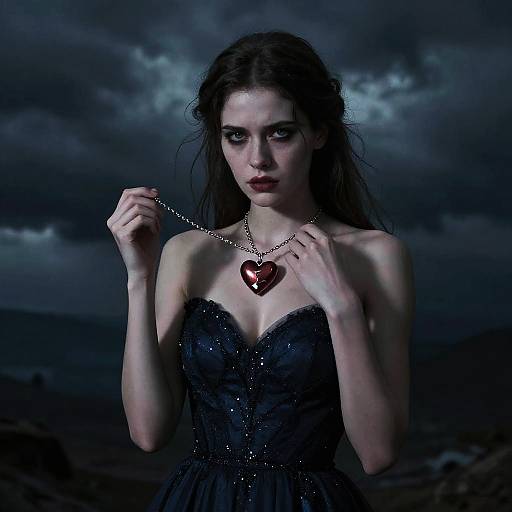 Cruel Wife with Broken Heart Necklace