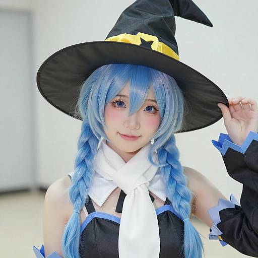 Young Witch with Light Blue Hair