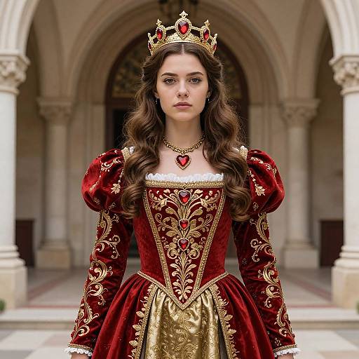 Photorealistic Queen of Hearts Portrait