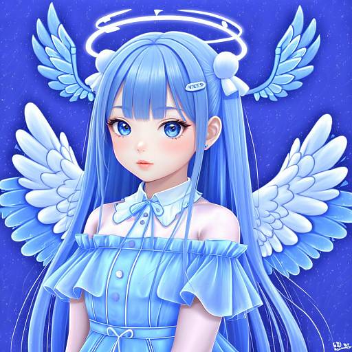 Illustration of Amatsuka uto, indie virtual youtuber in the style of Themaestronoob