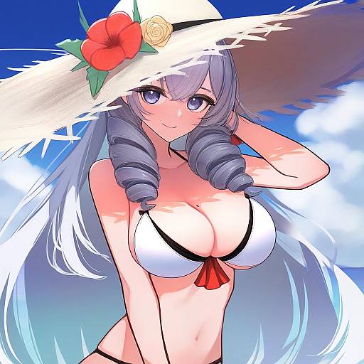 Illustration of Algerie (azur lane), azur lane in the style of Kaneni