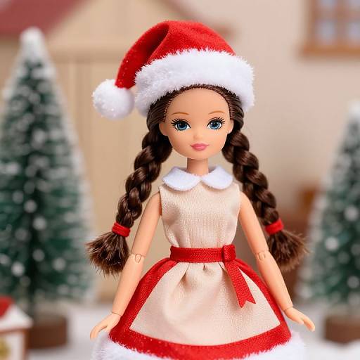 Festive Doll with Long Braids