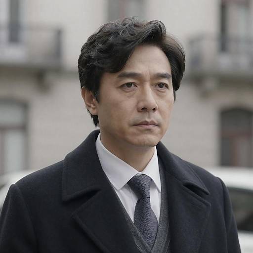 Serious Middle-Aged Man Urban Portrait Photo