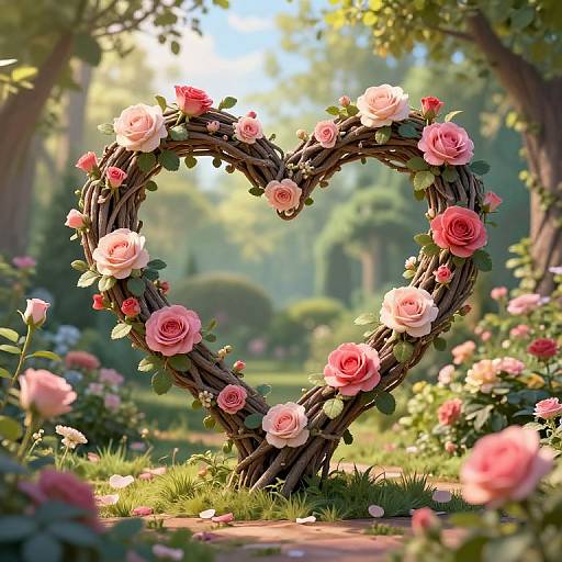 Rustic Heart in Enchanted Garden