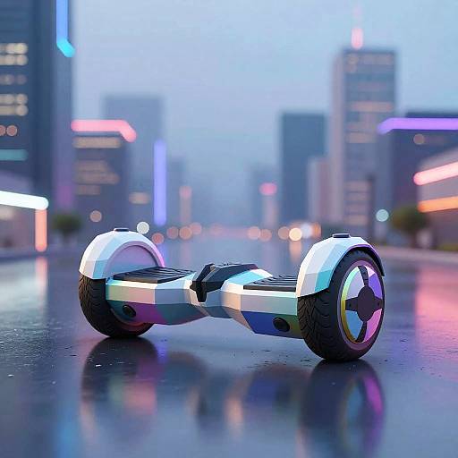 Stylized Low-Poly Futuristic Hoverbike