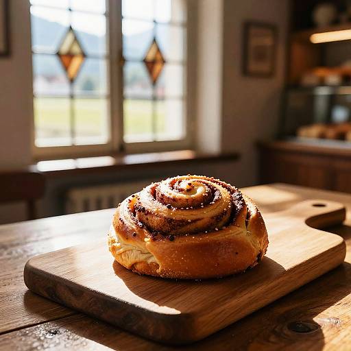 Cozy Cinnamon Swirl in Swiss Bakery