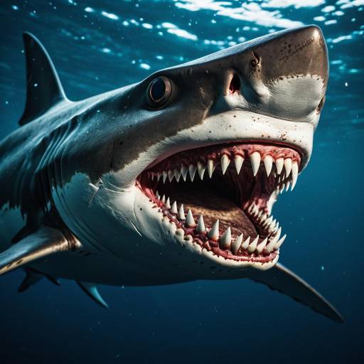 Lovecraftian Caramel Shark with Open Mouth