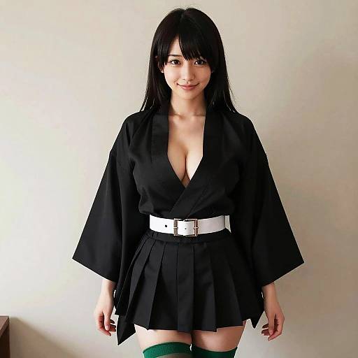 Photorealistic Demon Slayer Uniform Portrait