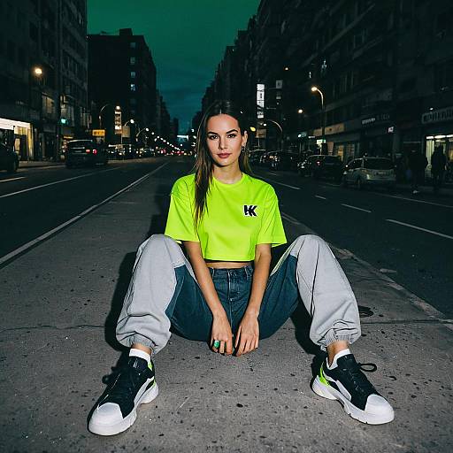 Edgy Y2K Streetwear Fashion on Concrete