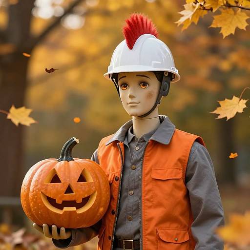 Autumn Mannequin with Vibrant Attire