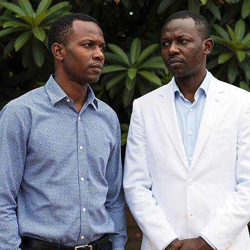 Outdoor Portrait of Two African-American Men