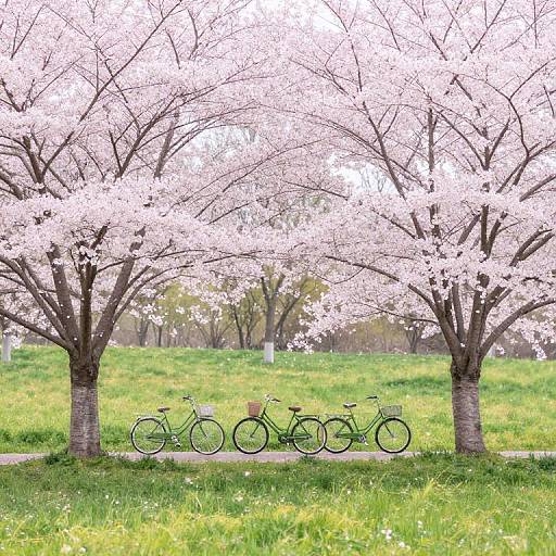 Serene Spring Cherry Blossom Scene