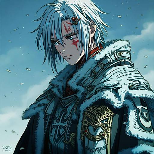 Illustration of Allen walker, d.gray-man in the style of Cris art