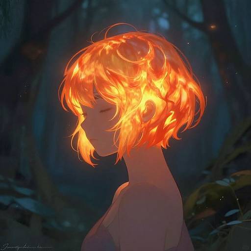 Sunset Flames Short Hair Fantasy