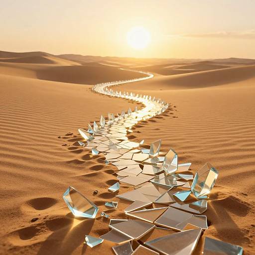 Golden Hour Surreal Desert Path